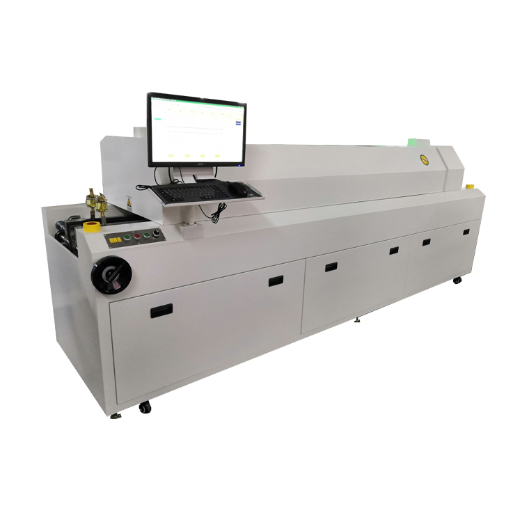 6 Temperature Zones Lead-Free Reflow Soldering with Hot Air Circulation